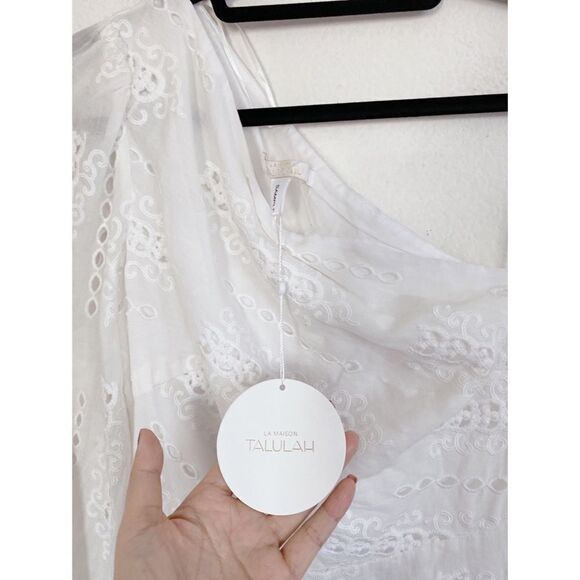 Talulah Never Let me Go Linen Midi dress in white - Picture 10 of 13